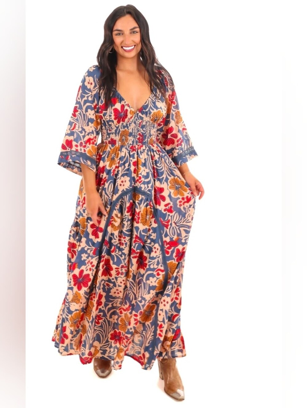 Free People Size XS-S Printed Dixie Maxi Dress - Picture 8 of 15